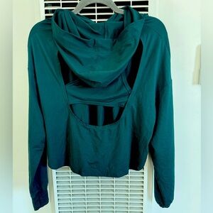 Hollister Gilly Hicks stretchy crop hoodie with sports bra back cutouts